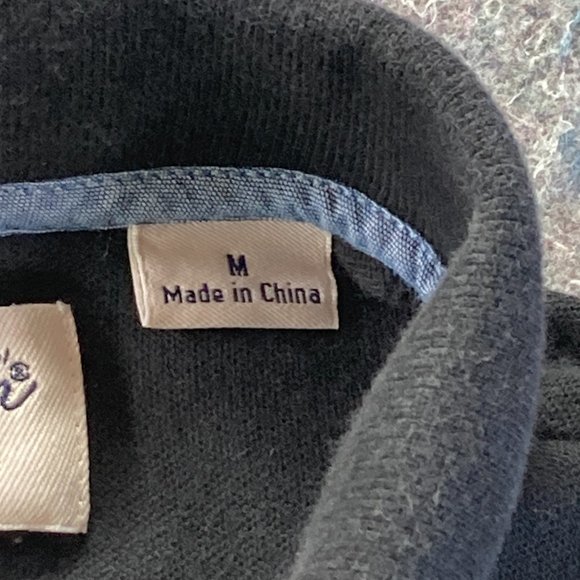 Original Penguin Polo Shirt Mens Adult Medium Black Collar Buttons - Picture 5 of 9